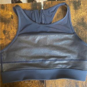 EUC ZYIA All Star Bra Size L Deep Blue w/ Sparkle